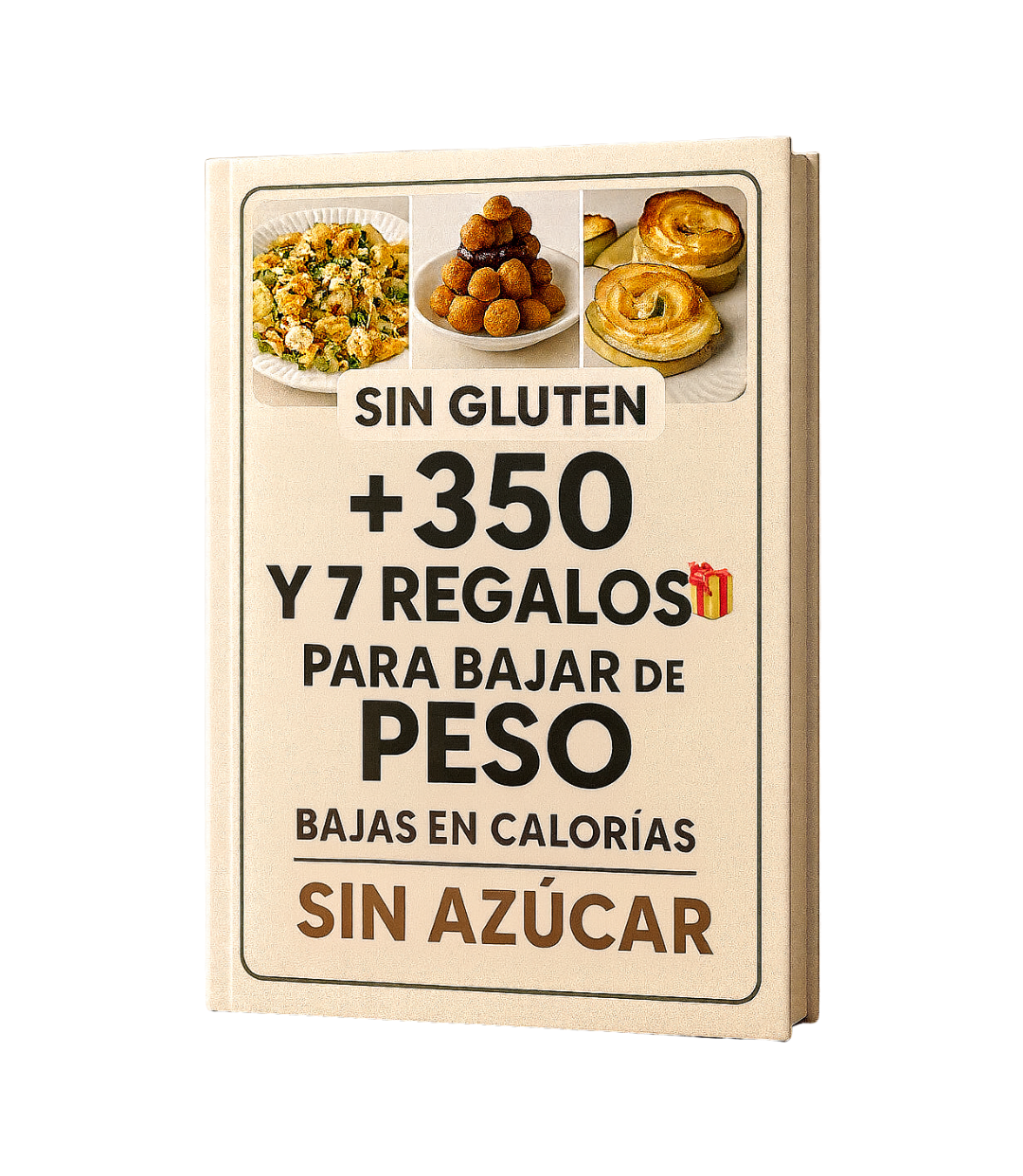 +350 Recetas Bajas en Calorías, Sin Azúcar & Sin Gluten + 7 🎁