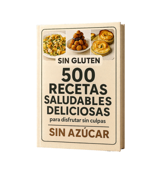 +500 Recetas Saludables Sin Azúcar & Sin Gluten + 7 🎁
